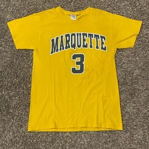 Marquette Yellow Dwyane Wade #3 NCAA Basketball Golden Eagles Shirt Size Small